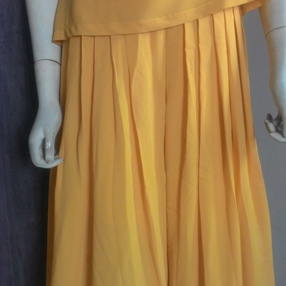 AVBL Retro Yellow Top + Pleated Midi Skirt Coord Set - XS/S - Picture 3 of 4
